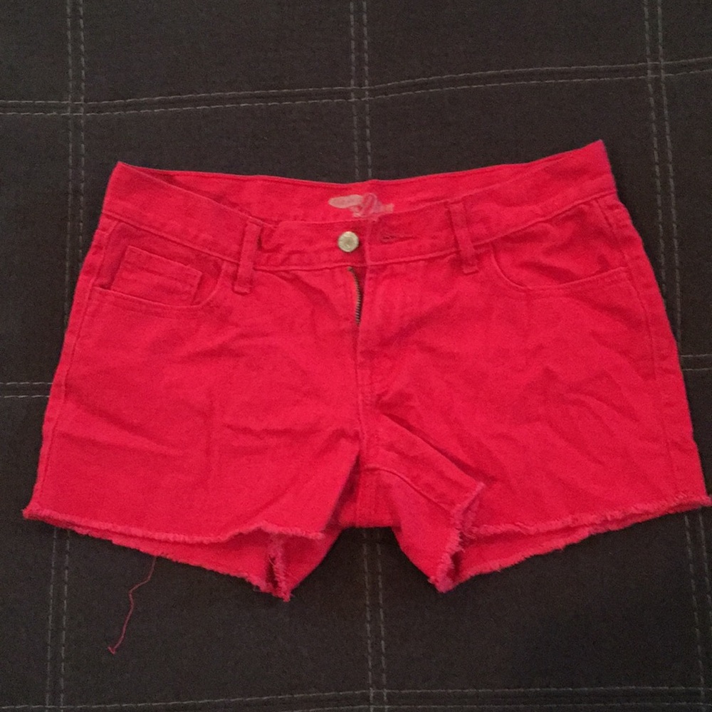 Old navy red "Diva" jean shorts